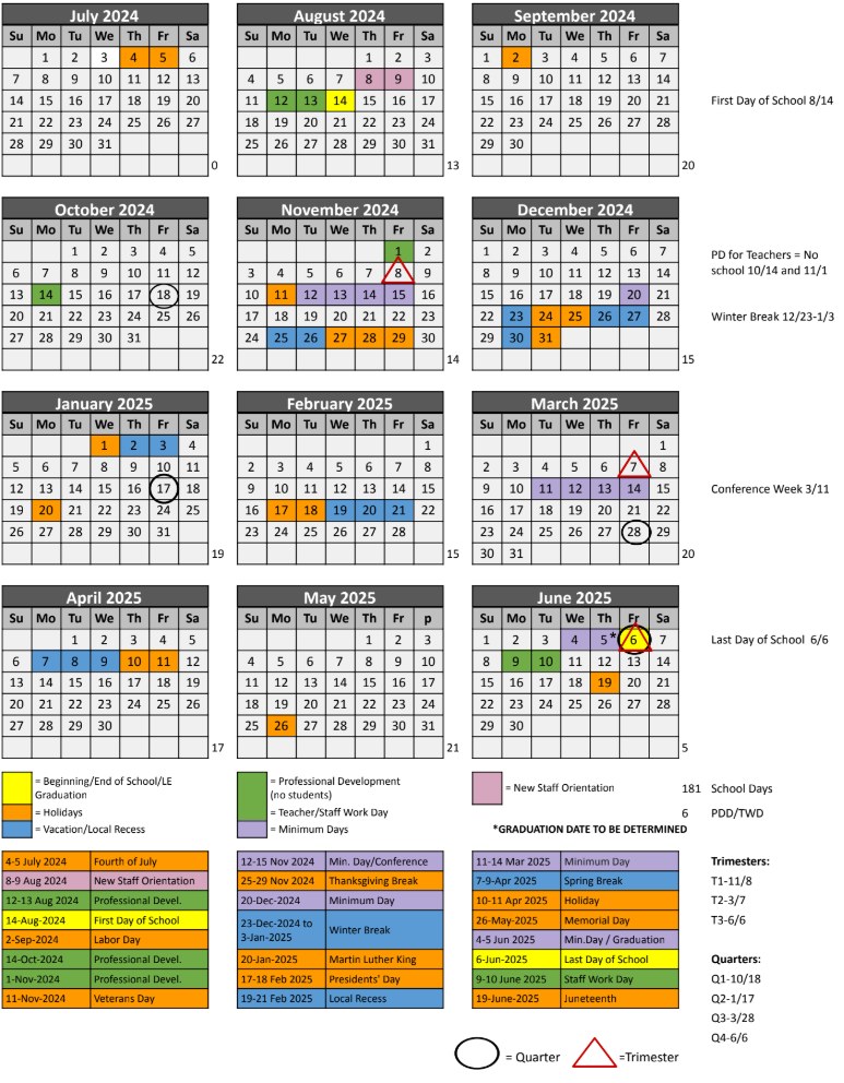 2023-2024 District Calendar